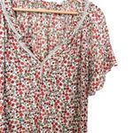 Max Studio 💥  White & Pink Floral Flutter Sleeve Top Photo 1