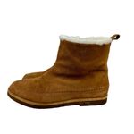 Jenni Kayne  Suede Moc Shearling Lined Slip On Ankle Snow Boots Tan Size 39 Photo 1