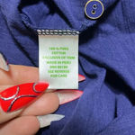 Lilly Pulitzer Ruffle Polo Top Navy Blue Casual Coastal Clean Girl Cotton Photo 8