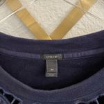J.Crew  Navy Floral Cutout Crewneck sweater Medium Photo 2