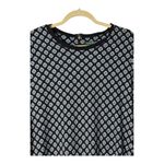 Ralph Lauren Lauren Ralph Lauren Navy Blue Green Geometric Floral 3/4 Sleeve Dress Size XL Photo 4