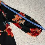Everly  Anthropologie Floral Shift Dress Black Red 3/4 Sleeve Women’s Medium Photo 9