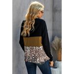 LEOPARD PRINT QUARTER ZIP PULLOVER POCKETED HOODIE SIZE XL (16 Photo 1