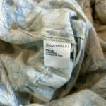 Zimmermann  Helm Tiered Sweetheart Neck Linen Cotton Mini Dress Blue Cream Size 1 Photo 6