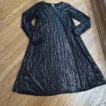 KMW black and silver Diamond Shine a line dress size large Photo 2