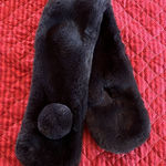 ZARA  Shawl SOFT FURRY FAUX FUR STOLLE COLLAR SCARF Mob Wife Winter EUC Gray Photo 0