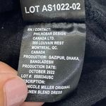 Nicole Miller Original Black Linen Blend Short Sleeve V-Neck Dress Size SMALL Photo 10