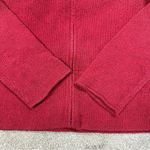 Eileen Fisher Cardigan Nubby Knit Sweater Hooded Front Zip Longsleeve in Red M Photo 4