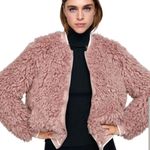 ZARA Pink Faux Fur Bomber Jacket Photo 0