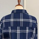 Jachs  Girlfriend Plus Women Dark Blue Checkered Fannel Buttondown Shirt Size 2X Photo 7