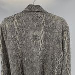 Chico's  Shimmering drape open front metallic crinkle jacket XL party office Photo 2