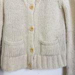 Ralph Lauren Vtg  Alpaca Wool Cardigan Sweater Womens Medium Cream Leather Buckle Photo 3