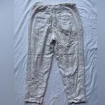 Anthropologie  Hei Hei Beach Bound Linen Pull On White and Metallic Pants Photo 2