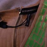 BCBGMAXAZRIA NWT BCBG MAXAZRIA Gemma Textured Bodycon Dress Vibrant Neon Green Tiles Bright M Photo 3