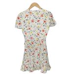 ZARA  Trafaluc Ditsy Floral Wrap Tie Ruffle Mini Dress Cream XS Photo 4