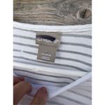 Chico's Chico’s shadow strip size Medium white tie front top Photo 4