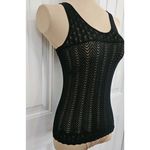 ZARA  Black Viscose Open Knit Tank Top Stretch Soft Sz S Photo 1