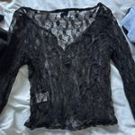 SheIn Black Lace Top  Long Sleeve Photo 1