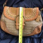 Coach Signature C Jacquard Embroidered Studded Wristlet Hobo Shoulder Bag SET Photo 6