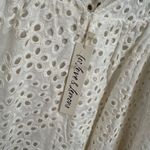 For Love & Lemons Becca White Eyelet Puff Sleeve Mini Dress XL NWT Photo 7