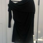 ZARA  One-Shoulder Dress Black Photo 1