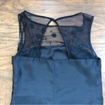 Pearl • black beaded mini dress sheer illusion Marchesa silk cocktail shift Size 2 Photo 8