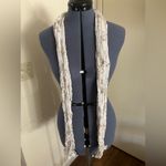 Vintage White Floral Embroidered Scarf 69”x19” Photo 1