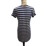 Ralph Lauren Lauren Navy White Striped V Neck T Shirt Dress Size Medium Photo 2