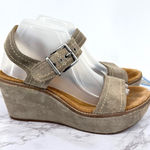 Clarks  Artisan Aisley Orchid Suede‎ Leather Wedge Platform Sandals 9M Boho Indie Photo 0