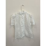 Zimmermann  White Super 8 Butterfly Lace Top silk Organza Size 2 AU/8 US Photo 2