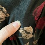 Hutch Anthropologie  Black Red Floral Cowl Neck Knee Length Dress Womens 6 Formal Photo 2