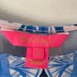 Lilly Pulitzer Ophelia Shift Dress Pink Tropics Tint Heat Wave size small Blue Photo 7