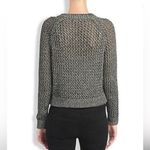 Lucky Brand NEW  Knit Gorgeous Black White Silver Metallic  Sweater Size M Photo 2