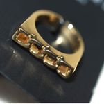 Forever 21  Unisex Gold Tone Link Casual Fashion Statement Punk Goth Size 9 Ring Photo 1