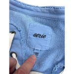 Aerie  lace up light blue sweatshirt size small Photo 3