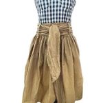 THML  Black and White Bubble Midi Dress with Tie Front Photo 0