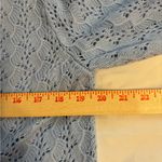 Classic Elements Vintage Light Blue Lace Knit Cardigan Sweater L Petite (14–16) Photo 2