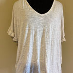 Loft ❤️ ruffle sleeve oatmeal tee shirt 🖤 Photo 0