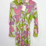 Peppermayo  Soho Chic Shirt Dress Retro Swirl pink green NWT Size 2 US Photo 2