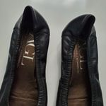 AGL Black Leather Pleated Captoe Kitten Heels Size 8.5 Photo 3