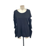 n:philanthropy n:Philanthrophy Gloria Long Sleeve Cutout Top‎ Tee Shirt Black Size Medium Photo 2