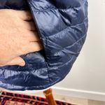 Navy Blue Lightweight Down Puffer Vest Quilted Sleeveless Full Zip Fits Medium Photo 9