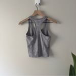 Lululemon  Cropped Swiftly Racerback Tank Top Gray Crop Athletic Sleeveless Logo Photo 3