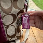 Coach  F21905 Signature Pink Stripe Crossbody Bag Photo 1