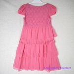 Vintage Season Wind Barbie hot pink barbiecore short sleeve tiered dress, XXS Photo 9