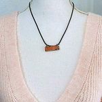 Earthbound Orange druzy Stone Necklace Photo 0