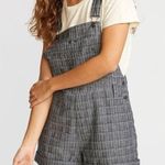 RVCA Grey Striped Overall Shorts Photo 0