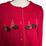 Breckenridge Vintage embroidered Bears and trees Button up sweatshirt. Size XL Photo 1