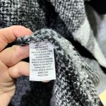 New Directions Cardigan Sweater Women Medium Black White Plaid Knit Stretch Cozy Photo 3