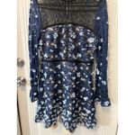 Foxiedox $238  | Felicia | Crochet Lace Dress with Sheer Lace Neck Blue Size 8 Photo 3